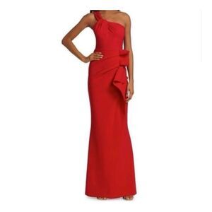 Chiara Boni La Petite Robe Womens Seki One-Shoulder Gown Passion Size 14